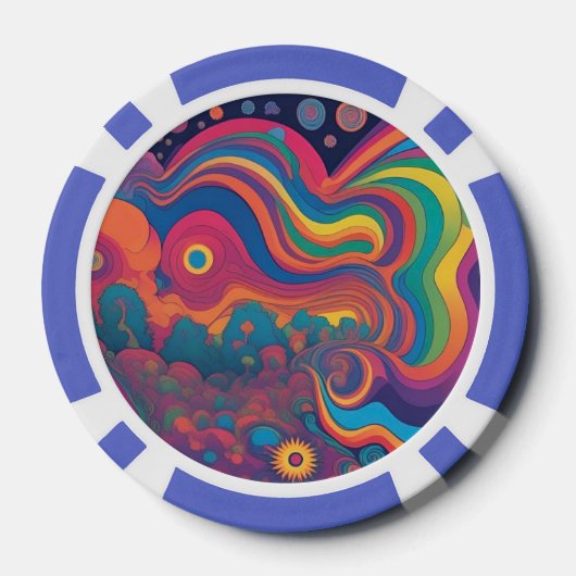 Regenboog Poker Chips (Achterkant)