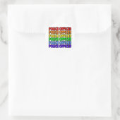 Regenboog Politieagent Ronde Sticker (Tas)