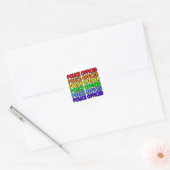 Regenboog Politieagent Ronde Sticker (Envelop)