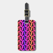 Regenboog Polka Dachshunds Bagagelabel (Voorkant verticaal)