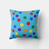 Regenboog Polka Dot Gooi Kussen (Achterkant)
