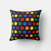 Regenboog Polka Dot Gooi Kussen (Achterkant)