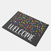 Regenboog Polka Dot Thema Welkom Mat (Schuin)