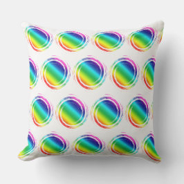 Regenboog Polka Dots Cirkel Zon Zomer Buitenkussen