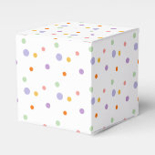 Regenboog Polka Dots Kids Verjaardag Bedankdoosjes (Voorkant Zijde)
