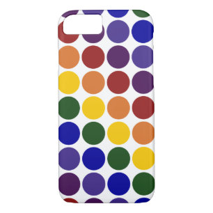 Regenboog Polka Dots op transparante achtergrond Case-Mate iPhone Case