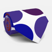 Regenboog Polka Dots op Witte LGBT Pride Stropdas (Opgerold)