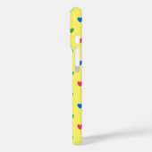 Regenboog polka harten op geel Case-Mate iPhone case (Achterkant / Links)