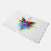 Regenboog Polygonale Libel Deurmat (Schuin)