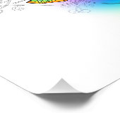 Regenboog Polygonale Libel Foto Afdruk (Hoek)