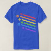 Regenboog Polyhedral Dice Set 2 T-shirt (Design voorkant)
