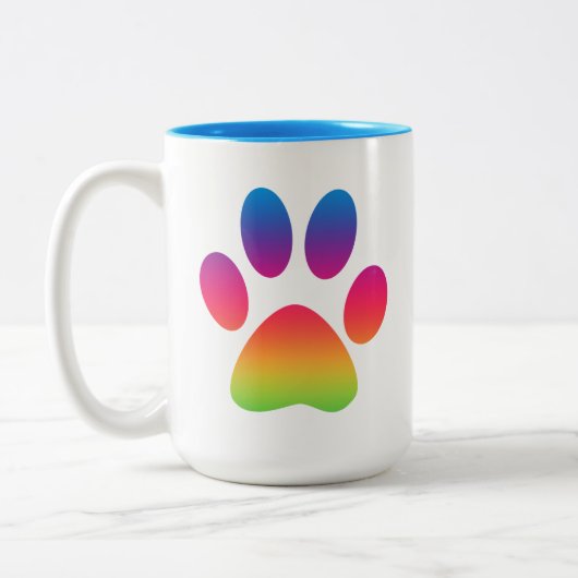 Regenboog Pootafdruk Mok (Links)