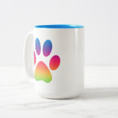 Regenboog Pootafdruk Mok (Voorkant links)