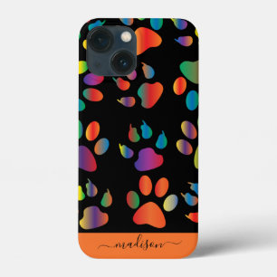 Regenboog Pootafdruk Patroon Persoonlijke Naam Case-Mate iPhone Case