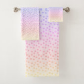 Regenboog pootafdrukken bad handdoek (Insitu)