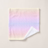 Regenboog pootafdrukken bad handdoek (Wasdoekje)