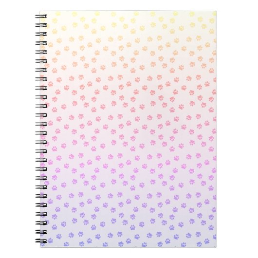 Regenboog pootafdrukken notitieboek (Voorkant)