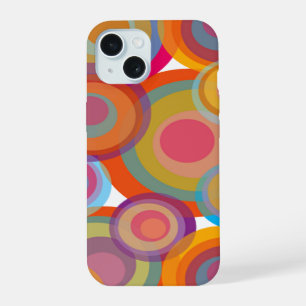 Regenboog Pop Cirkels Kleurrijk Retro Plezier Groo iPhone 15 Hoesje