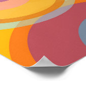 Regenboog Pop Cirkels Kleurrijk Retro Plezier Groo Poster (Hoek)