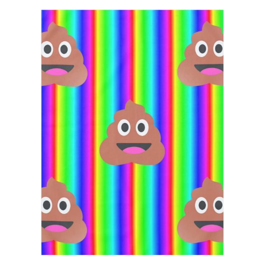 Regenboog Pop Emoji Tafelkleed Tafelkleed (Voorkant)