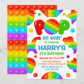 Regenboog Pop Het Fidget Speelgoed Verjaardagsfees Kaart (Voorkant / Achterkant)