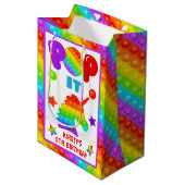 Regenboog Pop Het Fidget Speelgoed Verjaardagsfees Medium Cadeauzakje (Voorkant Gekanteld)