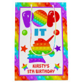 Regenboog Pop Het Fidget Speelgoed Verjaardagsfees Medium Cadeauzakje (Achterkant)