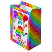 Regenboog Pop Het Fidget Speelgoed Verjaardagsfees Medium Cadeauzakje (Achterkant Gekanteld)