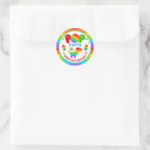 Regenboog Pop Het Fidget Speelgoed Verjaardagsfees Ronde Sticker (Tas)