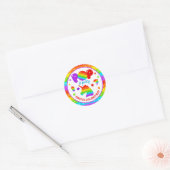 Regenboog Pop Het Fidget Speelgoed Verjaardagsfees Ronde Sticker (Envelop)