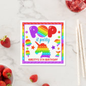 Regenboog Pop Het Fidget Speelgoed Verjaardagsfees Servet (Insitu)