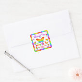 Regenboog Pop Het Fidget Speelgoed Verjaardagsfees Vierkante Sticker (Envelop)