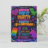 Regenboog Pop It Fidget Speelgoed Verjaardagsfeest Kaart (Staand voorkant)