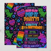 Regenboog Pop It Fidget Speelgoed Verjaardagsfeest Kaart (Voorkant / Achterkant)