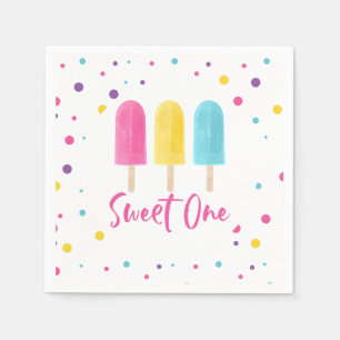 Regenboog Pop Sweet One 1e Verjaardag Servet