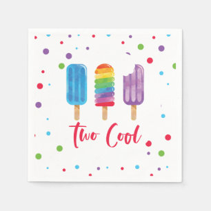 Regenboog Pop Twee Cool 2de Verjaardag Servet