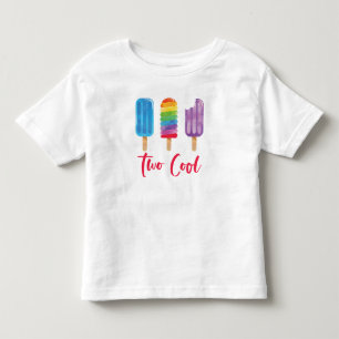 Regenboog Pop Twee Cool zomer 2e verjaardag Kinder Shirts