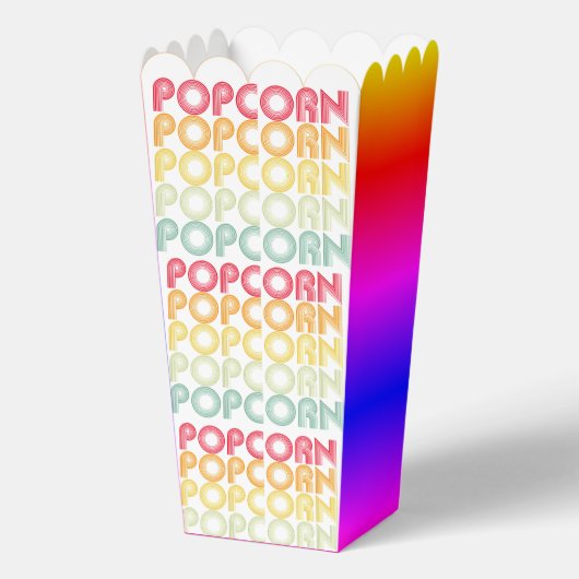 Regenboog popcorn bedankdoosjes (Achterkant)