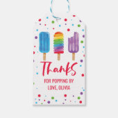 Regenboog Pops Zomer Verjaardag Cadeaulabel (Voorkant)