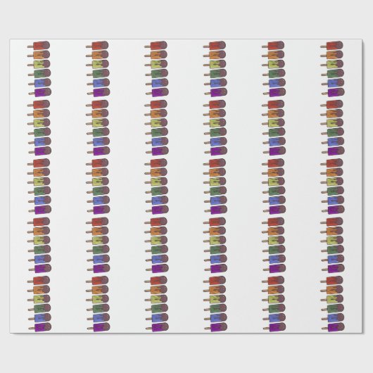 Regenboog Popsicle Parade Cadeaupapier (Vlak)