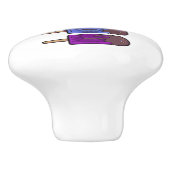 Regenboog Popsicle Parade Keramische Knop (Zijkant)