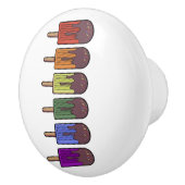 Regenboog Popsicle Parade Keramische Knop (Rechts)