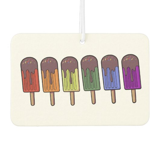 Regenboog Popsicle Parade Luchtverfrisser (Voorkant)