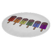Regenboog Popsicle Parade Snijplank (Hoek)