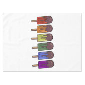 Regenboog Popsicle Parade Tafelkleed (Voorkant (Horizontaal))