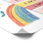 Regenboog Positieve Affirmaties Poster voor Kinder (Hoek)