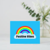 REGENBOOG - Positieve Vibes Briefkaart (Staand voorkant)