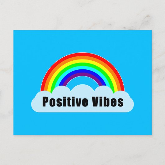 REGENBOOG - Positieve Vibes Briefkaart (Voorkant)