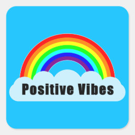 REGENBOOG - Positieve Vibes Vierkante Sticker