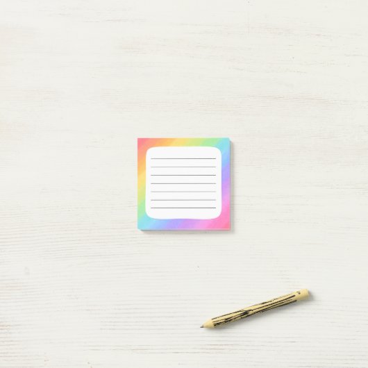 Regenboog Post-it® Notes (Op bureau)